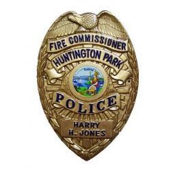 Fire Commisioner Huntington Police Badge Plaque