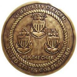 USCG CPO Antique finish Seal Plaque