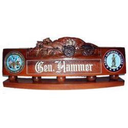 US Army Horse Drawn Artillery Desk Nameplate 