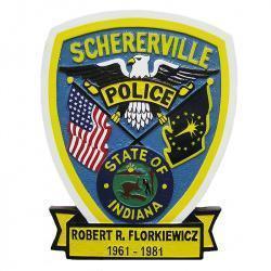 Schererville Police Retirement Plaque