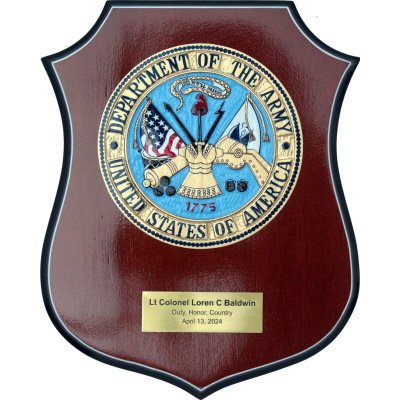 Department of the Army Presentation plaque