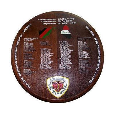 3rd Battalion 3rd Marines Deployment Plaque