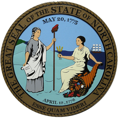 North Carolina State Seal Plaque