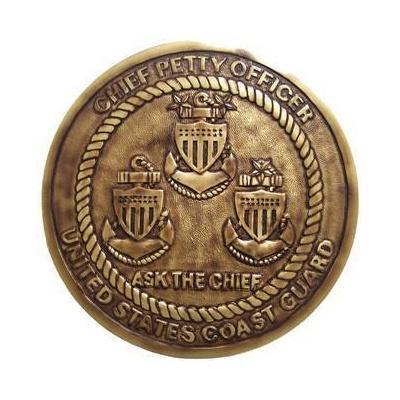 USCG CPO Antique finish Seal Plaque