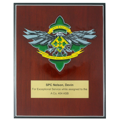 US Military Veteran Service Plaque