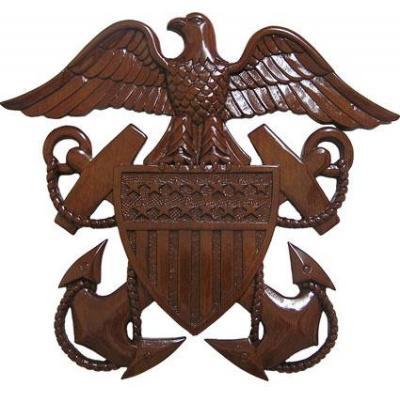 us navy officers crest insignia plaque