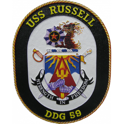 USS Russell Seal Plaque