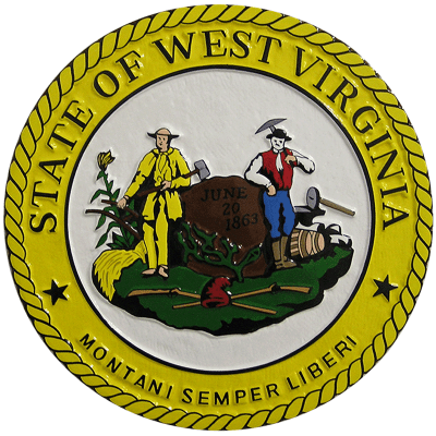 west virginia state seal plaque